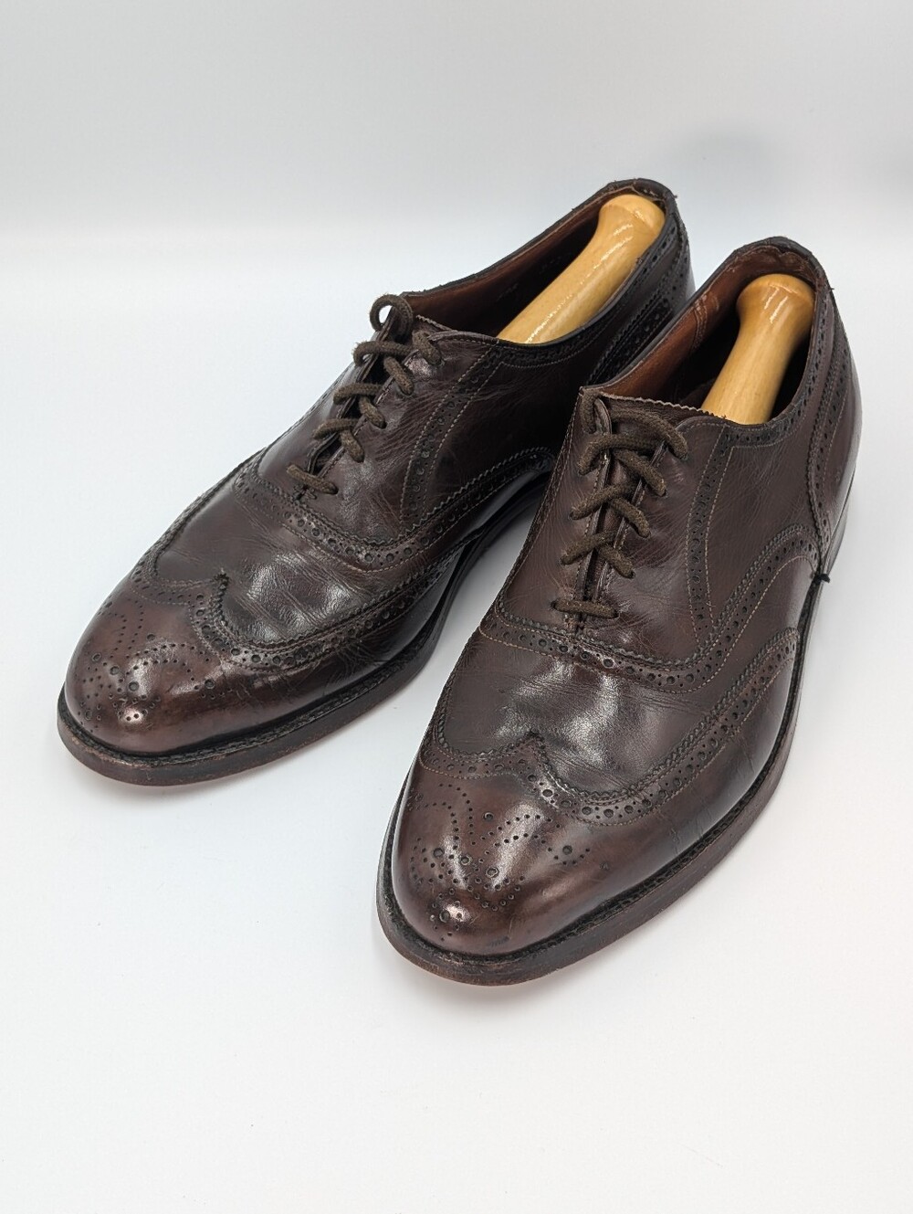 Vintage Dack's Men's Brown Wingtip Brogue Dress Shoes 9US